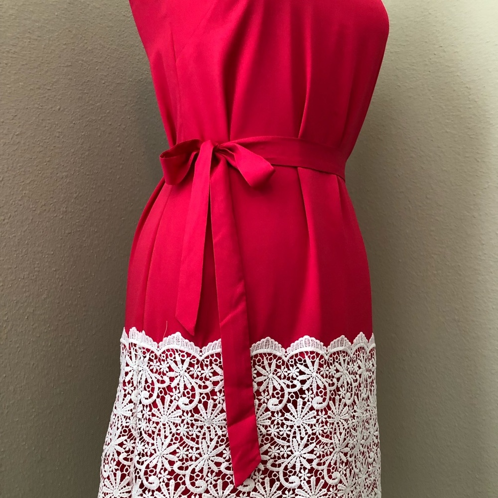 Gianni Bini pink and lace dress